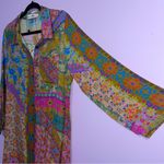 Natural Life Lola Shirt Dress Folk Flower Patchwork Women Size S Boho Country Photo 1