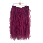City Chic Wild Pixy Skirt Purple Pink Tulle Ruffle Midi Stretch Plus Size 22 Photo 2