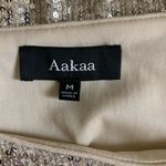 Aakaa  Gold Sequin Party‎ Top M Glam Dolman Sleeve Sparkle Holiday Blouse Photo 2