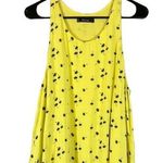 MNG by Mango Yellow Palm Tree High Low Hem Sleeveless Tank Top Women Sz XL Photo 0