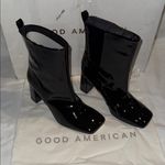 Good American  Patent Leather Block Heel Booties Photo 4