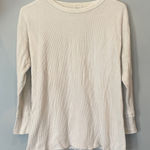 Beige Long Sleeve Waffle thermal Top vintage Size L Photo 0