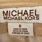 Michael Kors Women's Suede Skirt Size 6 Brown Knee Length with Belt Photo 2