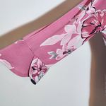 Allison Daley Floral Pink Blouse with 3/4 Sleeves Size XL Pink Floral Top Photo 3