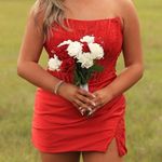 Red Homecoming Dress Size M Photo 0