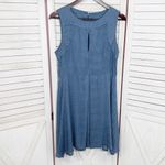 Angie ‎ Polka Dot Keyhole Retro Sleeveless Fit Flare Dress Blue White Medium Photo 7