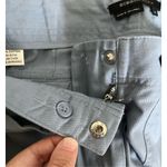 BCBGMAXAZRIA  Light Blue Cotton Tie Waist Straight Leg‎ Cropped Pants Size 8 Photo 4