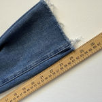 Mother Denim Dazzler Mid Rise Raw Hem Ankle Jeans Size 26 Blue Jean Photo 2