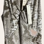 Kenneth Cole Sand Dune Snakeskin Print Sleeveless V-Neck Mini Dress Size M Photo 3