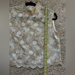 Vintage Hobby Horse Women’s Sheer Appliqué top size Large Scalloped Made In USA Photo 4