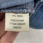 Cloth & Stone Bomber Jacket Womens XS Blue Tencel Denim Jean Look Zip Up Casual Photo 5