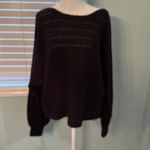 Full Circle Trends Boatneck Dolman Sleeve Black Sweater 1X NWT Photo 1
