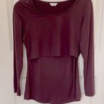 Kindred Bravely Nursing Burgundy Long Sleeve Top Medium Red Photo 0
