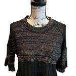 Altar'd State Altar’d State Crochet Sweater Black Medium Whimsical Hi Lo Gothic Edgy Photo 1