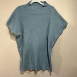 Free People Beach Women's Cotton Blue Mock Neck Dolman Pullover Sweater Small Photo 0