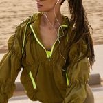 Free People NWT FP Movement X Light Packer Hike Pullover Jacket In Martini Green Photo 4