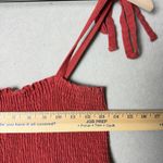 Anna Rae Red Orange Tiered Maxi Dress Sundress Linen Blend Women's Size L Size L Photo 6