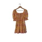 For Love And Lemons Claire Puff Sleeve Eyelet Mini Dress Pink Photo 2