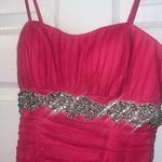 Hailey Logan Hot pink sparkly prom dress Photo 2