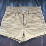 American Eagle AE High Rise Mustard Yellow/tan Denim Shorts Photo 0