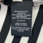 Sharagano Black & White Striped Lace Up Top Size Small Photo 4