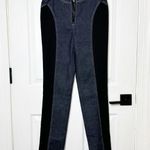 Diane Von Furstenberg Diane Von Fursternberg High Waist‎ Stretch Contrast Panel Denim Pants Photo 0
