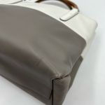 Coach  Borough Bag Colorblock Leather 32502 White Gray Handbag Purse Photo 12