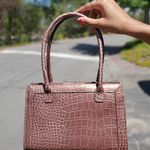 Liz Claiborne  Purple Iridescent Snakeskin Purse Photo 1