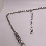 Women’s Silver Tone / Rhinestone Necklace Adjustable Length Costume Jewelry Photo 8