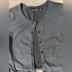 Teri Jon by Rickie Freeman Silk Blend Cardigan Sweater Women’s Black‎ Size 4 Black Photo 6