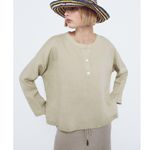ZARA  Relaxed Fit 100% Linen Top Photo 7
