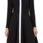 Ted Baker Black Dress with White Bow Accent Photo 0