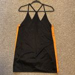 Motel Rocks  Black Sport Goth Racerback Mini Dress with Orange Panels Photo 1