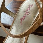 Lilly Pulitzer Rory Open Toe Sandal Tan with Gold Studs and Metallic Detail 7 Photo 9