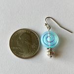 Handmade quality Czech glass beads snail shell unique dangle earrings 🌀💕 Photo 2
