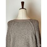 Sanctuary  Brown Popcorn Knit V Neck‎ Drop Shoulder Pullover Sweater Top Size L Photo 5