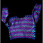 Best American Clothing Co Cardigan Medium Wool Blend Black Geometric Vin… Size undefined Photo 5