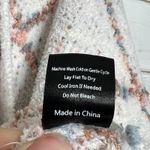 POL  Knit Hoodie Sweater Size Small V-Neck Pullover Diamond Pattern Photo 3