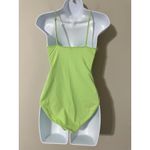 Wilfred  Aritzia Lime Green Tie Front Cutout One Piece Swimsuit Women's Medium Photo 2