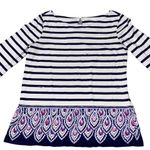 Lilly Pulitzer Women’s Waverly Bright Navy Serene Stripe Top size Small Photo 3