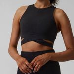 Athleta NWT -  Conscious Crop Cut Out A-C Sports Bra Black Size Large Photo 2