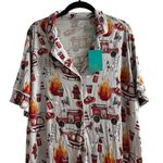 Posh Peanut Womens Pajama Shirt Short Sleeve Bamboo Loungewear Size Large Gray Photo 1