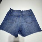Madewell High-Rise Denim Shorts Women 27 Blue Wide Opening Raw Hem Stretch F7019 Photo 3