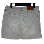 Martin + Osa Distressed Raw Hem Stretchy Mini Jean Skirt 10 Grey Washed #3594 Gray Photo 14
