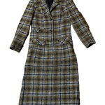 Pendleton Vintage  Blazer skirt Suit 100% Virgin Wool Plaid Yellow/black-‎ Sz12 Photo 0