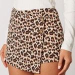 Leopard Side Button Skort Multiple Size M Photo 0