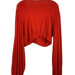 Mickey & Joey Women's Loose Crop Top Red Size L Photo 1