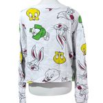 Looney Tunes  Cropped White Graphic Sweatshirt Size Large Photo 3