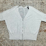 Lane Bryant  Light Heather Grey Sheer Back Zip Front Cardigan Sweater size 18/20 Photo 0