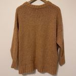 Aerie  Oversized Crewneck Sweater Size Small Brown Tan Wool Blend Chunky Knit Photo 4